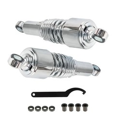 Motorcycle Chrome Rear Shocks Absorbers 10.5in 267mm