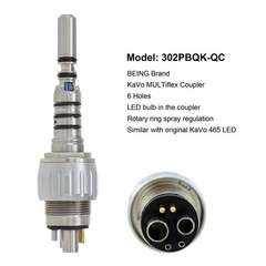 Dental High Speed Fiber Optic Turbine Handpiece KaVo MULTIflex Coupler 4 6 Hole