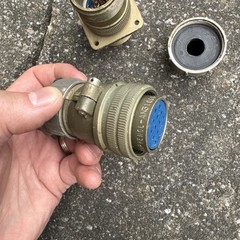 Vintage Amphenol AN3106B-20 & AN3100A-20 Circular Connector Pair NOS Untested