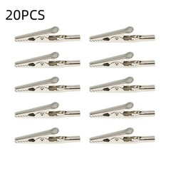 10-Pack 51mm Stainless Steel Alligator Clips for Electronic Testing