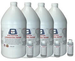 Polymer World Polyester Resin 4 Gallons For Boats RV’s Canoes Fiberglass Autos