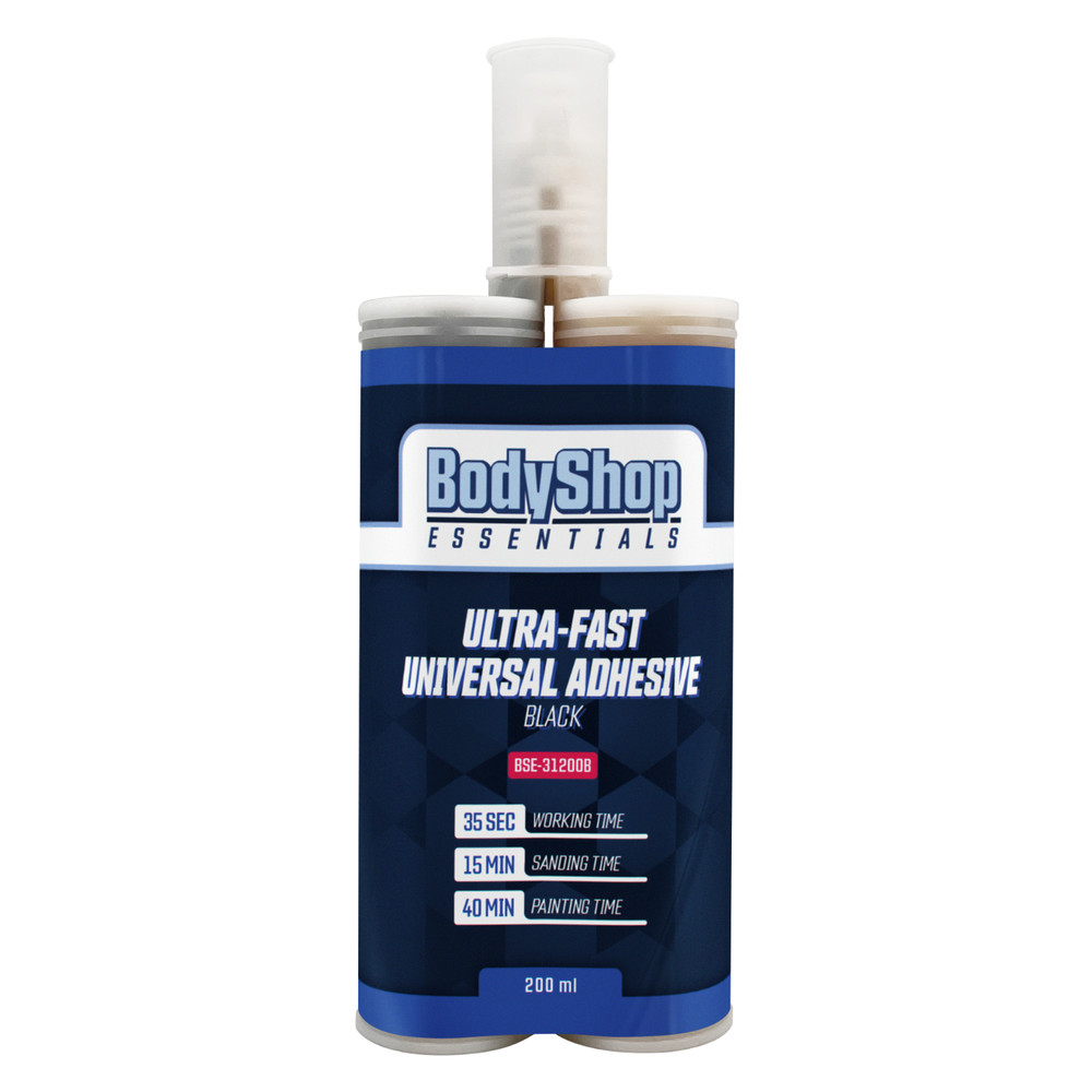 BodyShop Essentials Ultra Fast Automotive Black Plastic Repair and Adhesive