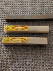 Set Of 5 Norton Abrasives Oilstone India, Soft Arkansas And Pike Hard Arkansas