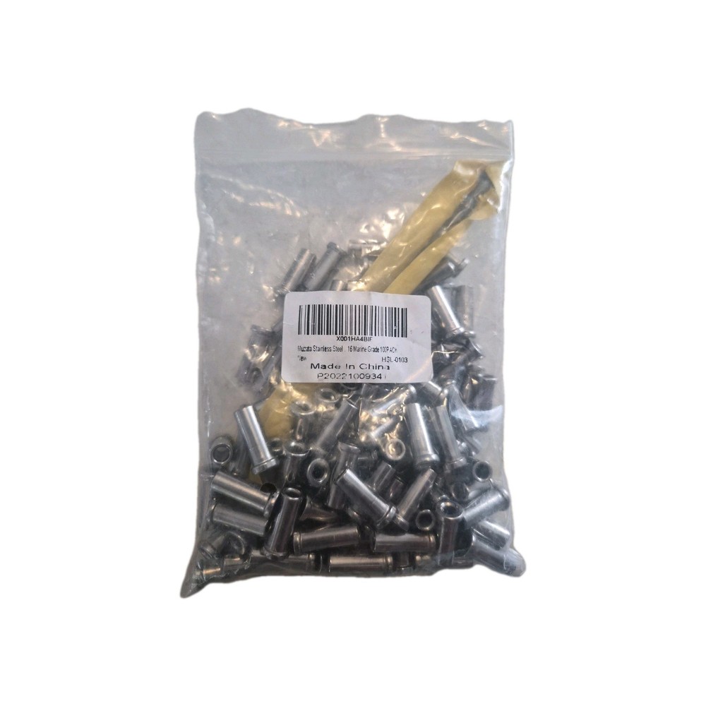 Muzata HSL-0103 Marine Grade Stainless Steel Cable Railing Hardware 100-Pack NEW