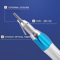 1-10PC Dental Surgical Straight Handpiece 1:1 NoseCone With External Nozzle Pipe