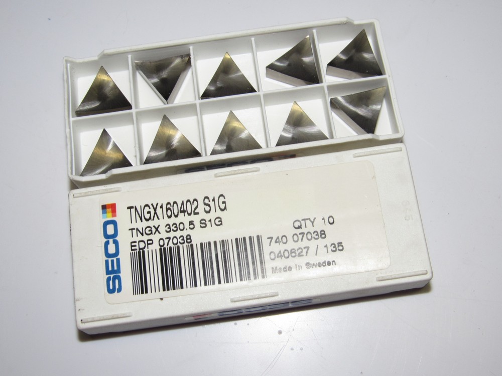 10 pcs SECO TNGX 160402 / 330.5 Grade S1G Carbide Inserts EDP 07038 SWEDEN
