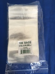 Clear Cello Zipper Zip Lock Seal Top Reclosable Hang Hole Plastic Poly Bags 2Mil