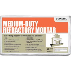 Akona 104319 Medium Duty Refractory Mortar, 50 Lb, Bag
