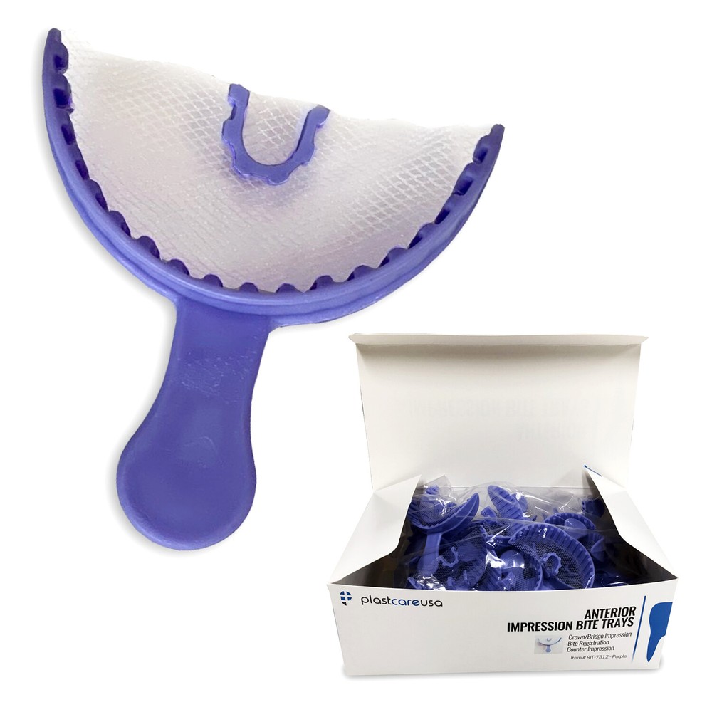 35 Anterior Dental Bite Registration Impression Trays, Mold Alginate Teeth 1 Box