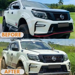 Pair LED Headlight Assembly DRL Sequential Turn For Nissan Navara NP300 2014-22
