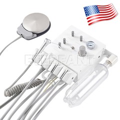 ETERFANT Portable Dental Turbine Unit Work with Air Compressor 4H+3 Way Syringe