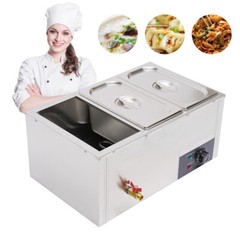 3-Pan Commercial Electric Food Warmer Steam Table Buffet Bain Marie Countertop