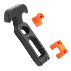 BokWin 2 Pcs Rubber Draw Latch T Handle,4.3 Inch Flexible 4.3 inch, Orange