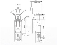 ME 8108 Momentary Limit Switch Travel Switch Adjustable Roller Lever Arm NC NO