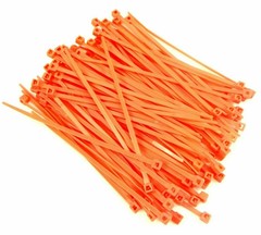 Fluorescent Self Locking Zip Tie Nylon Cord Wrap Weather Resistant Wire Cable