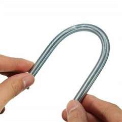 5pcs 21cm Spring Bending Tube Pipe Bender 1/4″ 5/16″ 3/8″ 1/2″ 5/8″ Silver Set