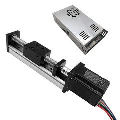 30~60kg Ballscrew Slide Table Linear Actuator Easy Servo Motor+Power Supply Kits