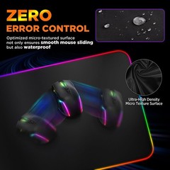 Gimars RGB Gaming Mouse 11.8L x 31.5W inches, Black-RGB+Wireles Charging