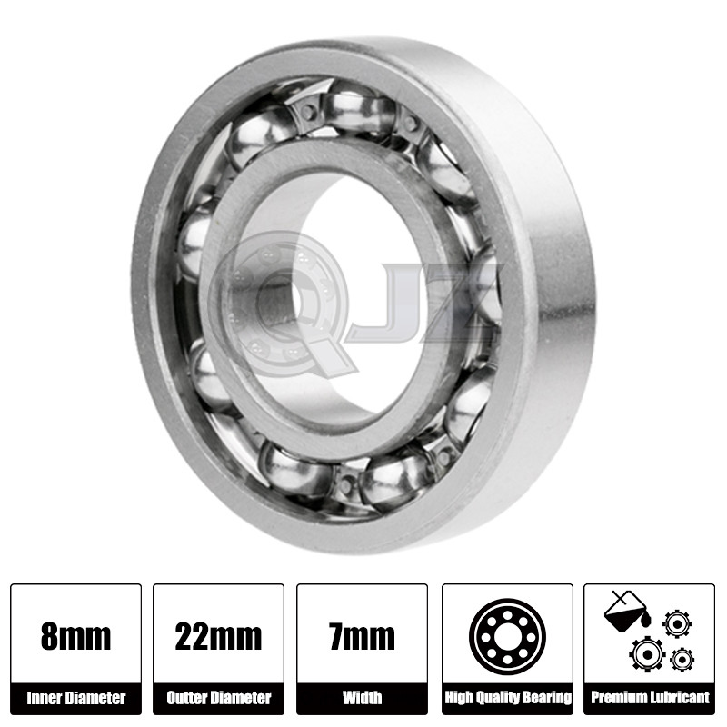 1x 608-Open Hybrid Ceramic Ball Bearing 8mm 22mm 7mm Nylon Cage Deep groove new