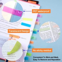 Sticky Tabs 2400 pcs Book Tabs for Page Markers Transparent Annotation supplies