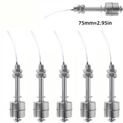5PCS 75mm Stainless Steel Liquid Water Level Sensor Horizontal Float Switch Tool