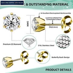 Nunpag 12 Pcs Ear Piercing Kit Disposable Gun with 4 Gold