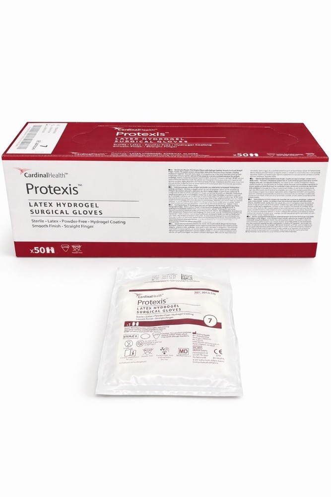 Protexis Latex HYDROGEL Coating Gloves size 7 Sterile 1 Box of 50 pairs