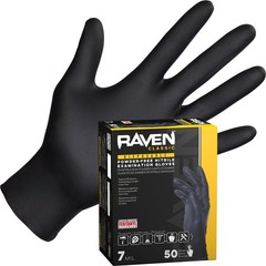 Raven Exam Grade Nitrile Disposable Gloves XL, Powder Free Latex Free Gloves,…