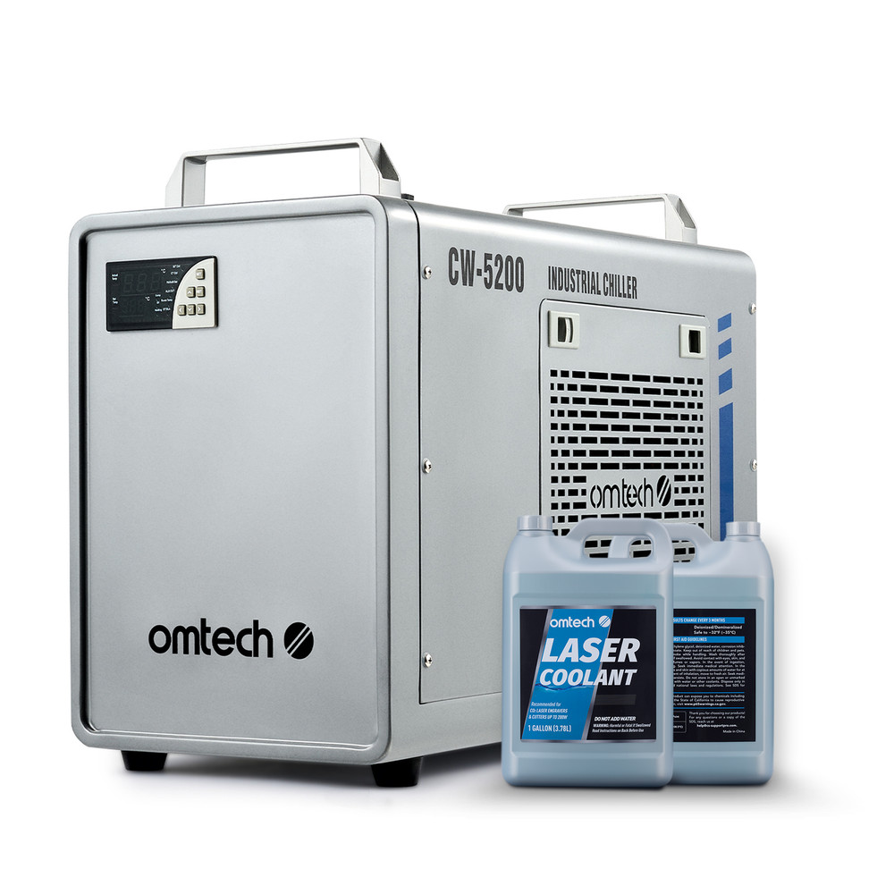 OMTech CW-5200 Water Chiller for CO2 Laser Cutter Engraver with 2 Laser Coolant