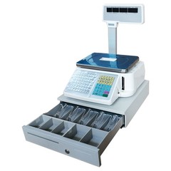 110V 30kg Double-sided Commercial Electric Scale with Cash Box and Thermal Label