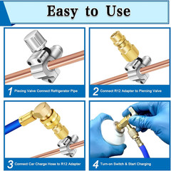 A/C Retrofit Valve Kit-Refrigerant Retrofit Valve Set With R12 To R134A Low Side