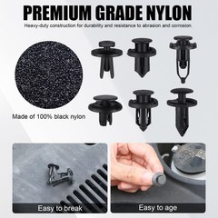 120pcs Retainer Clips Push Type Fasteners 6.3mm 8mm Size: 120+1(Not Specified)