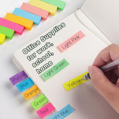 30 Pads 0.6×2 Inch Sticky Notes Flags Tabs Page Markers 10 Bright Color Sticky I