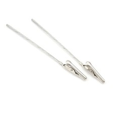 2X Electric Non Insulated Testing Long Crocodile Clamps Alligator Clips