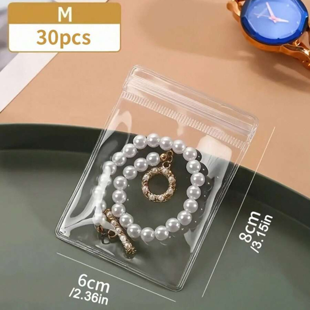 Transparent Jewelry Zipper Bags Rustproof Self-Sealing Waterproof Plastic Pouch
