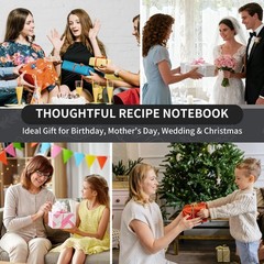 120 Pages Blank Recipe Book Food Journal PVC Binder Notebook 100gsm Thick