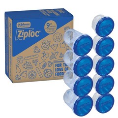 Ziploc Twist N Loc Food Storage Meal Prep Containers Variety Pack 9 Count 385215