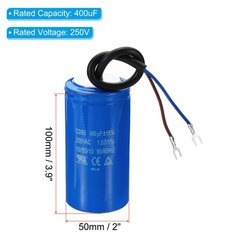 PATIKIL CD60 Run Capacitor, 400uF 250VAC 50/60Hz Motor Starting Capacitor wit…