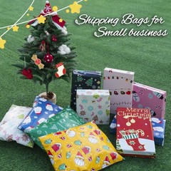 25 PCS 10×13 Inch Christmas Poly Mailers Tree Print Waterproof Shipping Bag
