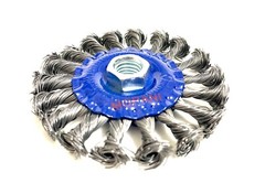 6Pcs Wheel Wire Brush 4-Inch (4″ Twisted/Knotted) For 5/8″-11 UNC Angle Grinder