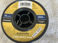 American FarmWorks SW14G200-AFW 200 ft. x 698 lb. Electric Fence Wire 14 Gauge