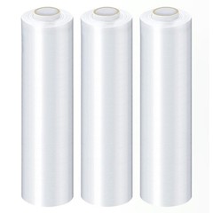 4 Rolls 18″ x 1500′ 80 Gauge Cast Hand Pallet Stretch Wrap Clear Shrink Film