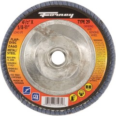 Forney 71932 Zirconia Aluminum 80-Grit 13,300 rpm Blue Flap Disc 4-1/2 Dia. in.