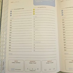 Fitlosophy Blue Six Month Undated Planner Journal 8″×10″ 192 Pgs Soft Bound PU