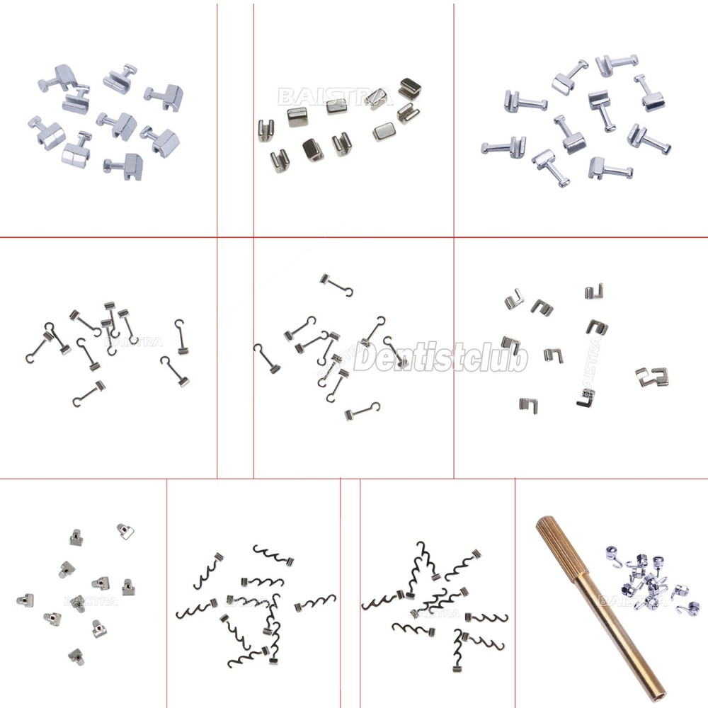 AZDENT Dental Orthodontic Crimpable Hooks Short/Long/Stops/Left/Right/Cross Type