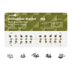 Dental Orthodontic Brackets Mini Roth/MBT 022/018 Hooks 345 Monoblock/Mesh Base
