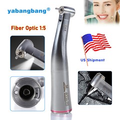 NSK Style Dental 1:5 Increasing Handpiece Fiber Optic LED Contra Angle Red Ring