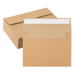 50 Pack Kraft Envelopes – 4 x 6 Inch Brown Paper One Size,
