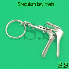 GYN Speculum keychain Stainless Steel