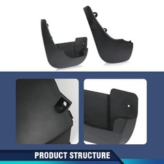 Mud Flaps Splash Guards 4Pcs Range Rover Sport 2014-2016 w/ Running Boards Black